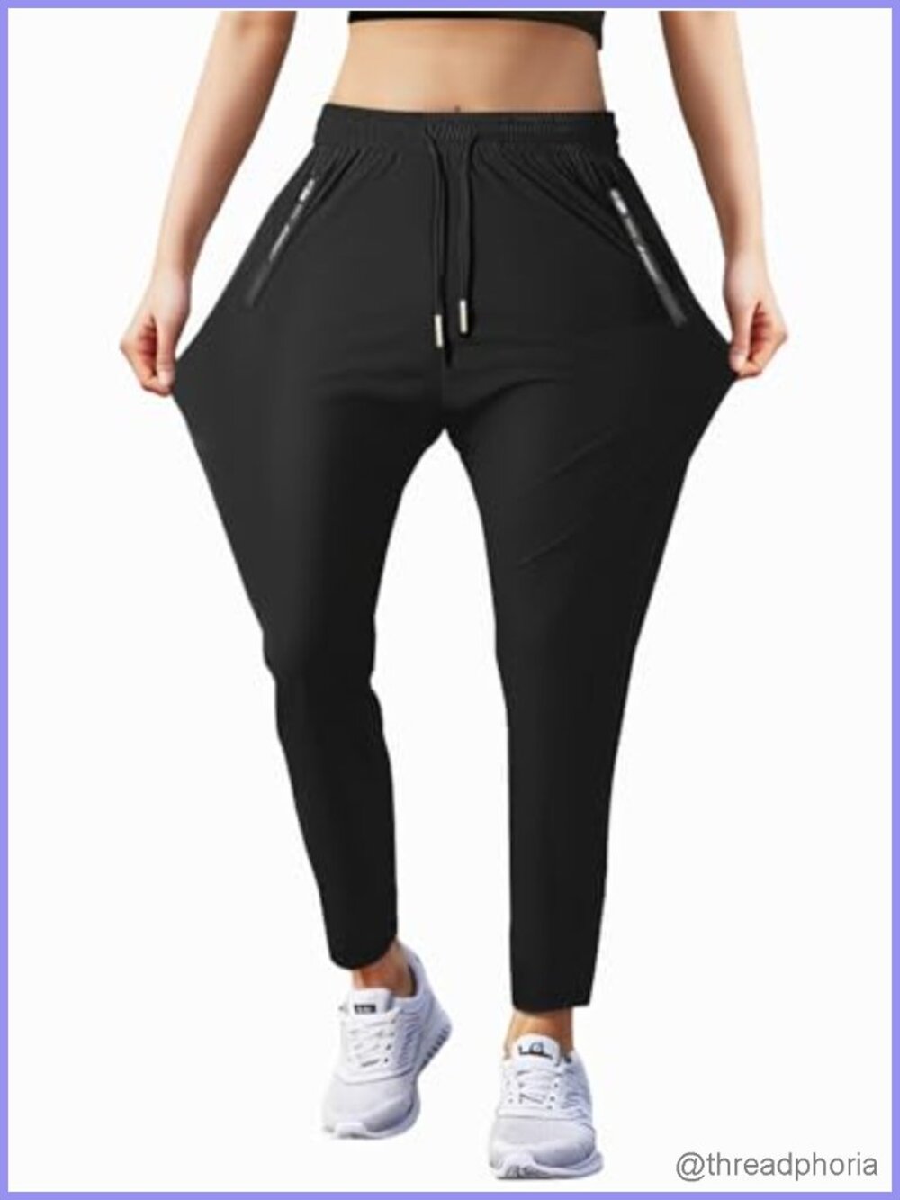Women's Stretchy Quick-Dry Hiking Pants Zipper Pockets Athletic